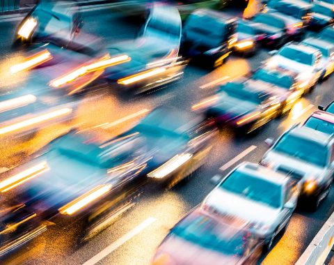 Time lapse photo of cars in traffic