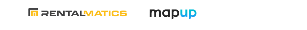 RentalMatics logo, MapUp logo